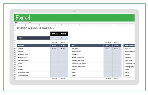 Monthly Excel Budget Template