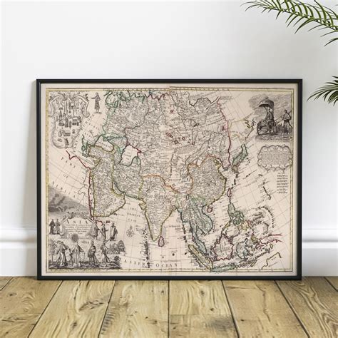 1714 Asia 18th Century Antique Map of Asia Old Map of Asia - Etsy