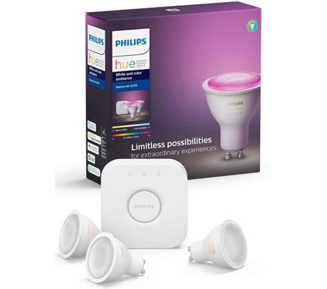 Buy PHILIPS HUE Hue White & Colour Ambience Smart Lighting Starter Kit ...