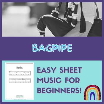 Bagpipe | Easy Piano Sheet Music for Beginners | Includes Audio File