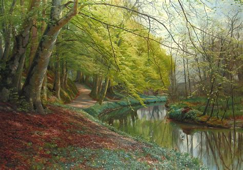 Realistic Landscape Oil Paintings By Peder Monsted - Painting Art ...