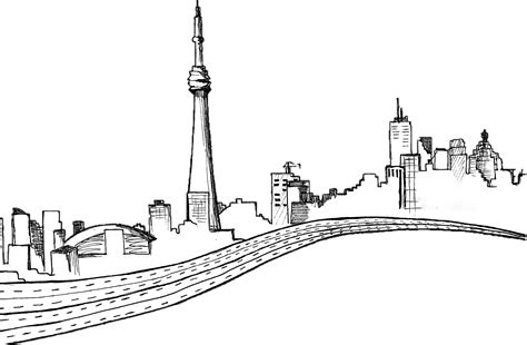 Toronto Skyline Drawing at GetDrawings | Free download