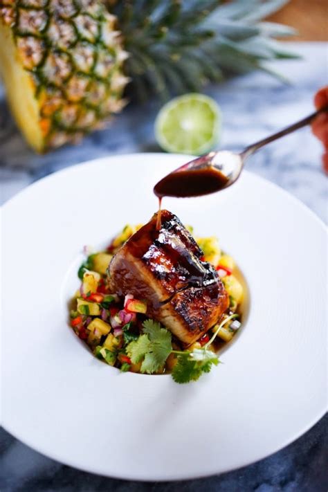 Seared Ono with Honey Soy Glaze and Pineapple Salsa | Feasting At Home