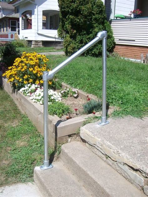 Industrial Pipe Hand Rail Outdoor Free Standing Stair Railing - Etsy