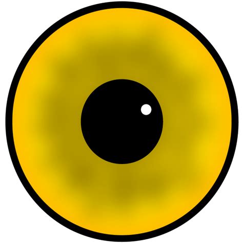 Yellow human eye iris and pupil vector image | Free SVG