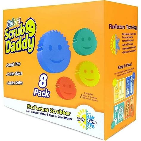 Scrub Daddy Kitchen Scrubbers, Non-Scratch Sponges for Dishes and Steel ...