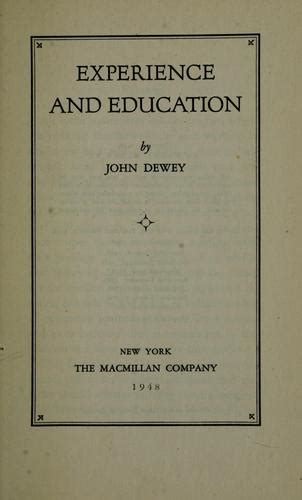 Experience and education (1938 edition) | Open Library