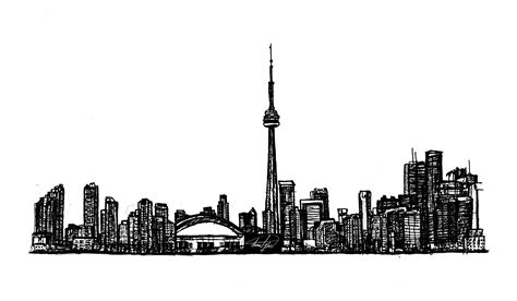 Toronto Skyline Pen Drawing : r/toronto