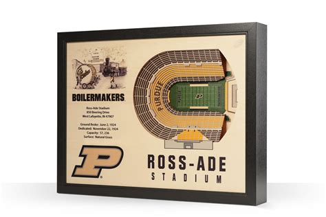 Purdue Boilermakers Football Ross Ade Stadium 3D Wood Stadium Replica ...