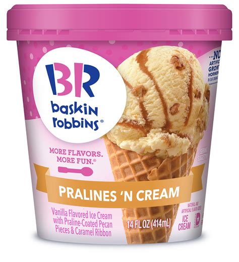 Baskin-Robbins Pralines ‘N Cream Ice Cream, 14 fl oz Cup - Walmart.com