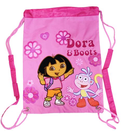 Dora and Boots Flower Power Pink Drawstring Backpack - Walmart.com