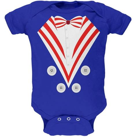 Old Glory - Halloween Uncle Sam Costume Soft Baby One Piece Royal 0-3 M ...