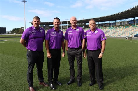 Hobart Hurricanes coaching team (left to right), James Hopes (assistant ...