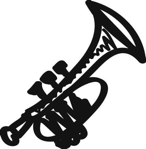 Trumpet drawing icon, outline illustration 12388085 Vector Art at Vecteezy