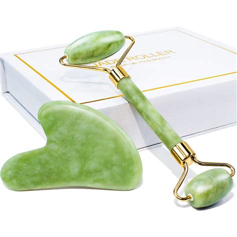 Buy BAIMEI Jade Roller & Gua Sha Set Face Roller and Gua Sha Facial ...