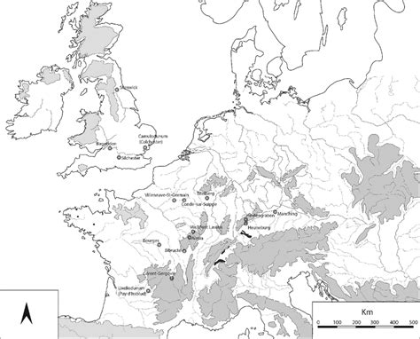 1. Location map showing European Iron Age sites mentioned in the text ...