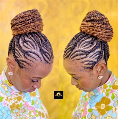 Updo Cornrows Hairstyles