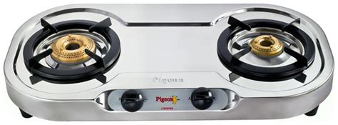 Buy Pigeon Elegance 2 Burner Automatic Regular Black Gas Stove Online ...