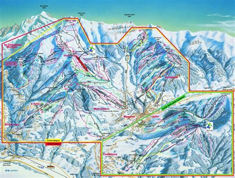 Combloux Piste Map / Trail Map