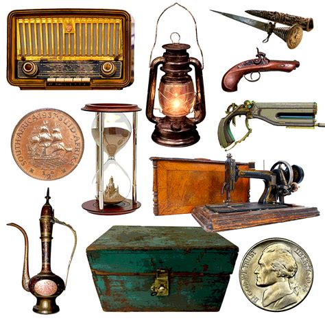 Old Objects and Antiques Clip Art Vintage Technology and Transportation ...