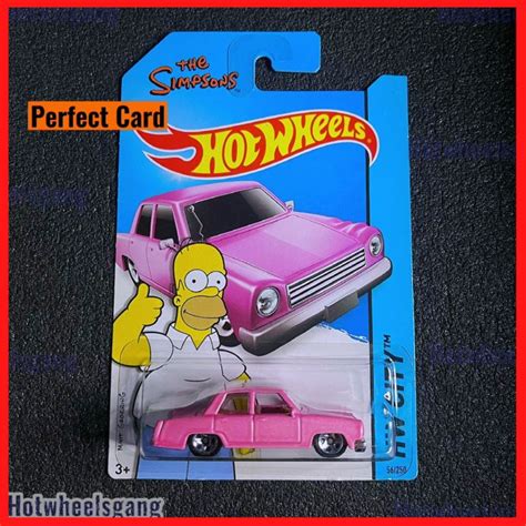 Hot Wheels The Simpsons Pink Sedan Family Car 1st Edition 2015 Plymouth ...