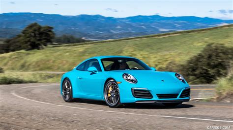 2017 Porsche 911 Carrera S (Color: Miami Blue; US-Spec) - Front Three ...