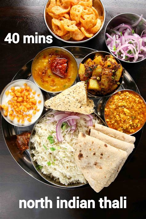 north indian thali recipe | easy & quick north indian veg thali for ...