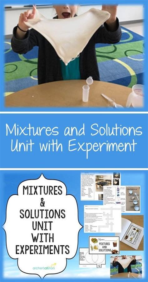 Hands on Mixtures and Solutions unit with fun experiments!! | Teaching ...