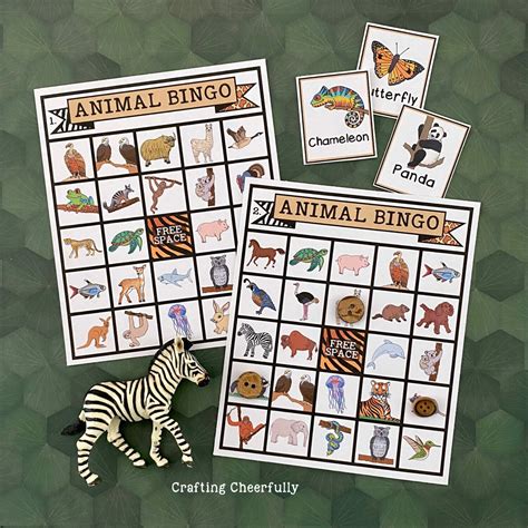 Animal BINGO Game! - Printable Boards - Crafting Cheerfully