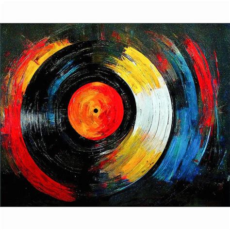 Vinyl Record - Colorful Abstract Art Print by Artist Mark Tisdale