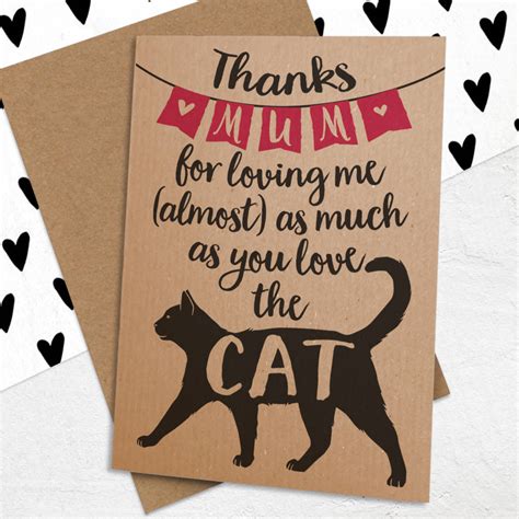 mother's day card for cat loving mums by well bred design ...