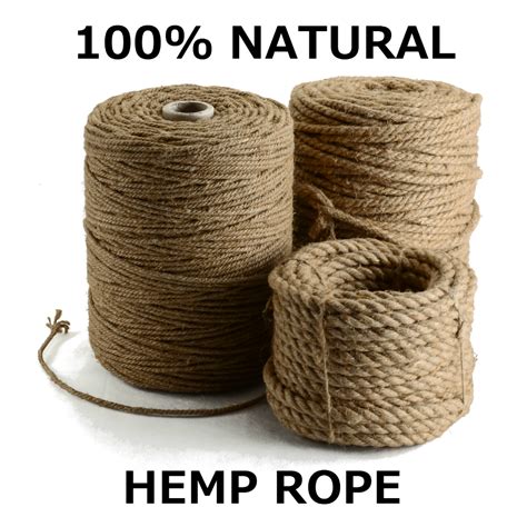 Natural Hemp Rope | Twine 1.5 to 8mm | Macrame Twisted Cord for Crafts ...