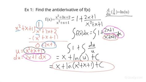 How to Find Antiderivatives by Rearranging the Integrand Using Long ...