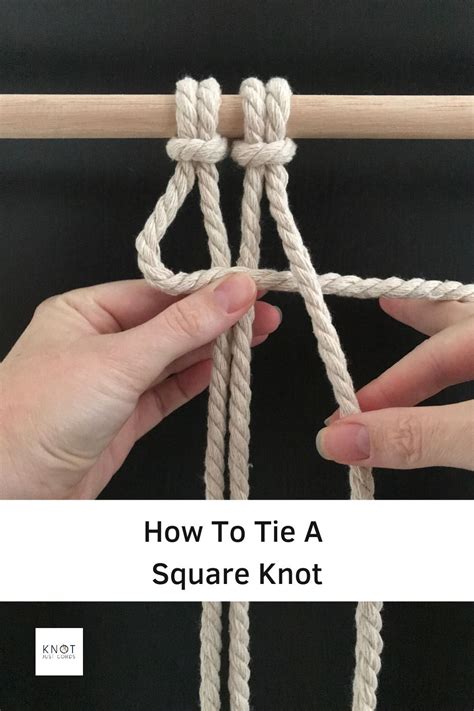 DIY macrame. Learn how to tie a macrame square knot with my easy step ...