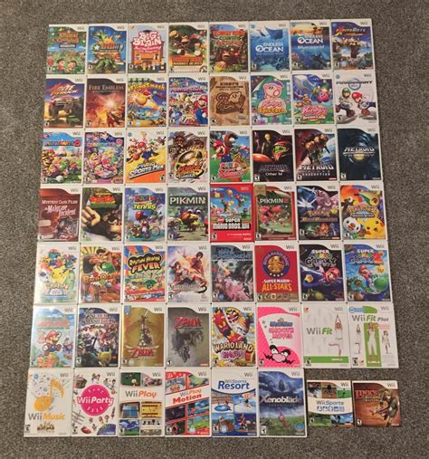 Complete collection of every physical Wii game published by Nintendo in ...