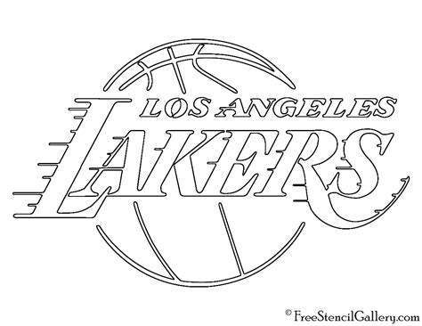 Coloring Lakers Logo Black And White Nba Los Angeles Lakers Logo 02 ...