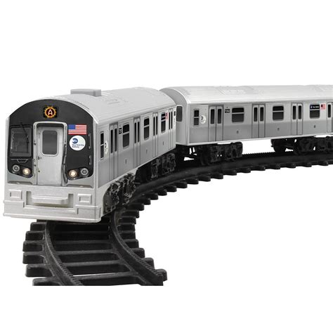 (Set) MTA New York City Motorized Subway Train - 3 Cars w/ Track ...