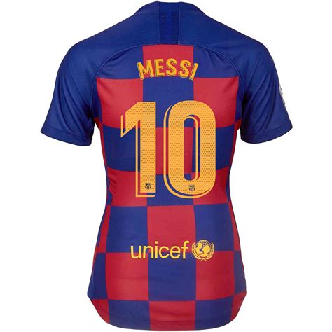 2019/20 Womens Nike Lionel Messi Barcelona Home Jersey - SoccerPro