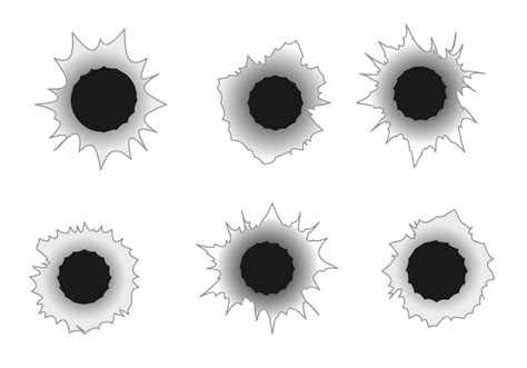 Bullet Holes in Paper Vectors - Download Free Vector Art, Stock ...