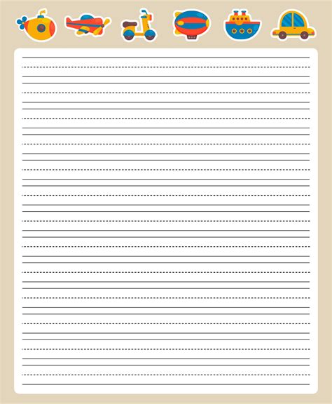 Lined Writing Paper Kids - 10 Free PDF Printables | Printablee