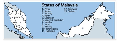 Malaysia Map By State