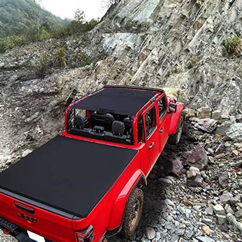 Shadeidea Jeep Gladiator Sunshade JT 4 Door Top Sun Shade Front and ...