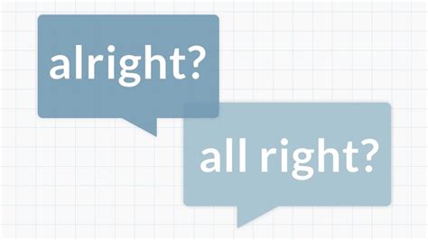 Alright vs. All Right (Video) | Merriam-Webster