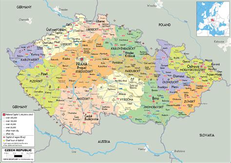 Czech Republic (Czechia) Map (Political) - Worldometer