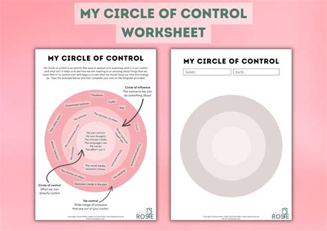 My Circle of Control Worksheet for Teens. Mental Health Printable ...