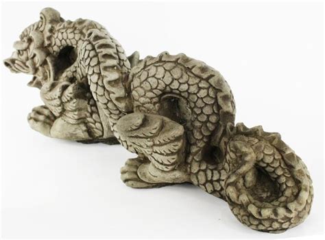 Chinese Concrete Dragon Statue Cement Figure Cast Stone Asian