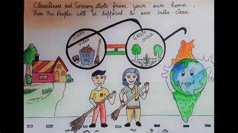 Drawing on swachh bharat ll clean India drawing/poster ll Swachh Bharat ...