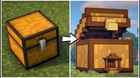 Minecraft: How to Build a Chest House | Tutorial - YouTube