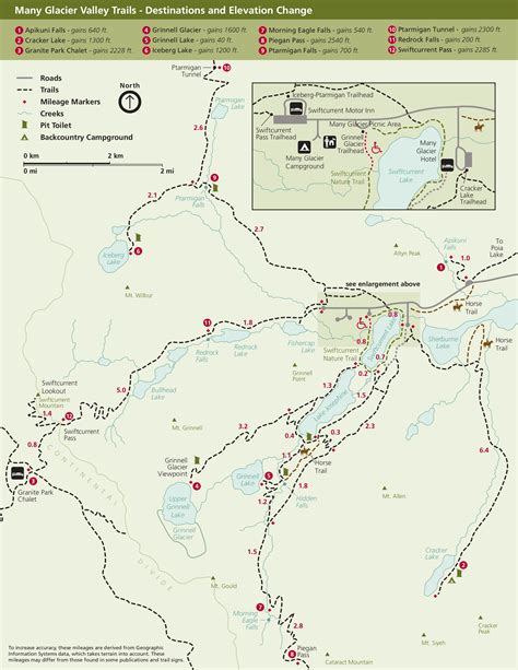 Printable Glacier National Park Map