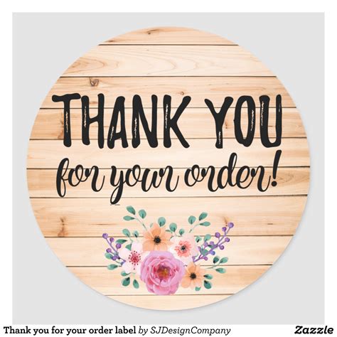 Thank you for your order label | Zazzle | Logo online shop, Tastefully ...